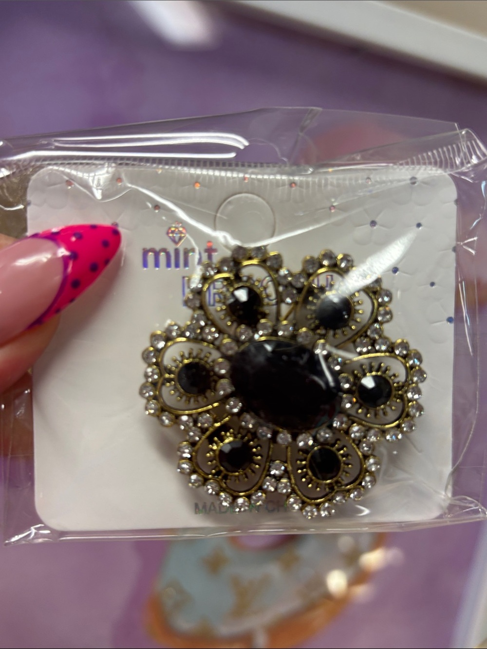 Flower Rhinestone Brooch (1) Pick 🆕 - Picture 7 of 7